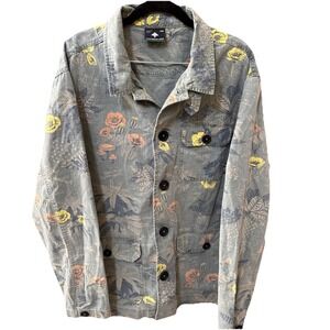 LRG LIFTED RESEARCH GROUP WOMENS CARGO POCKET JACKET GREEN‎ LARGE Flaw